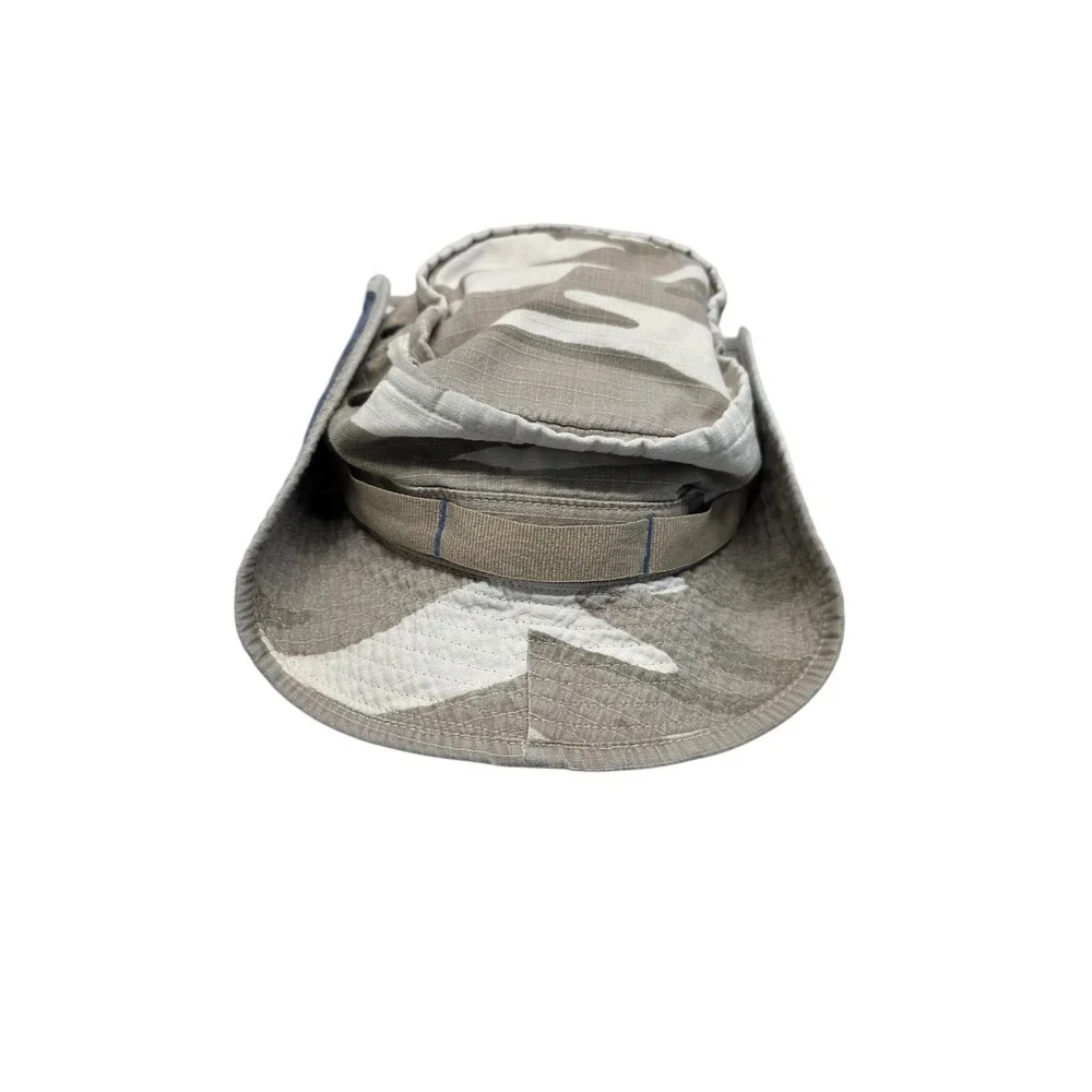 Vintage GAP Kids Desert Camo Bucket Hat Boonie Cap S/M Gorpcore Blue Lining